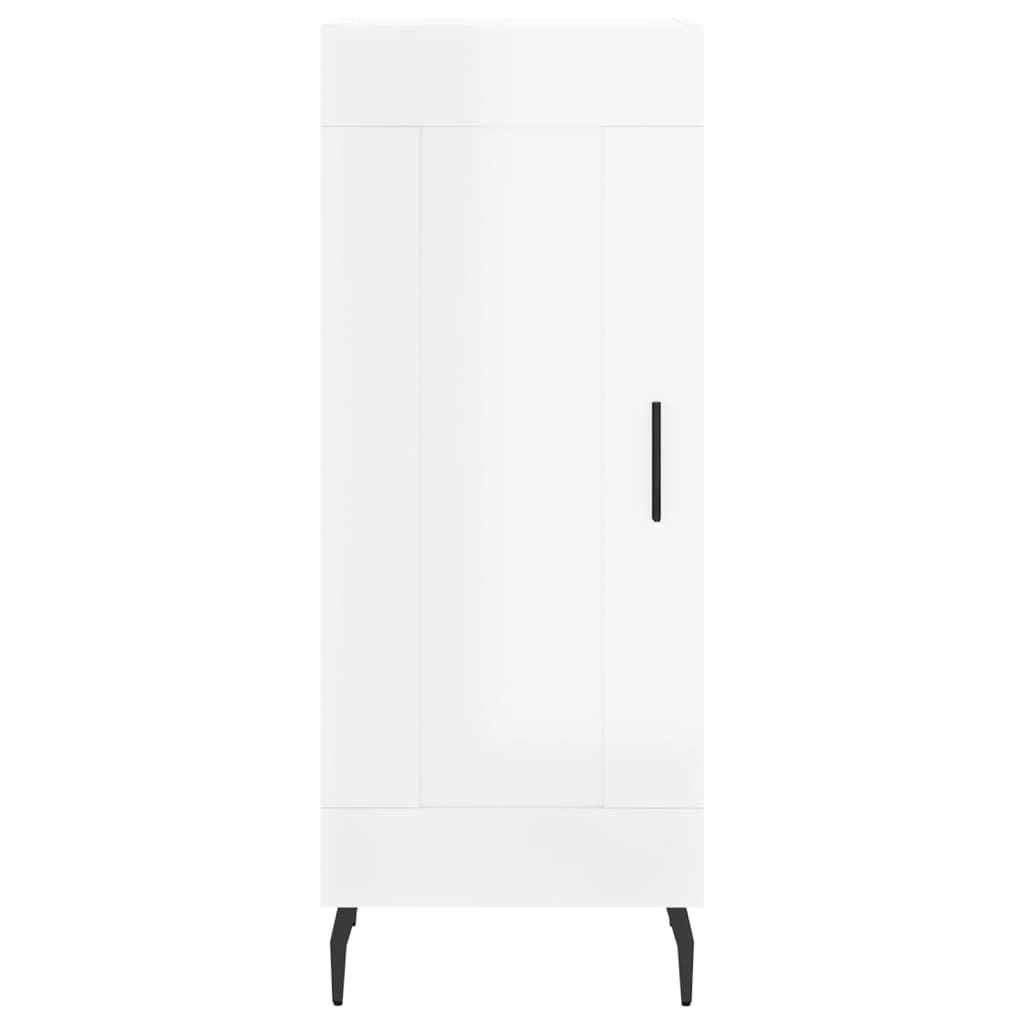 Sideboard High Gloss White 34.5x34x90 cm Engineered Wood