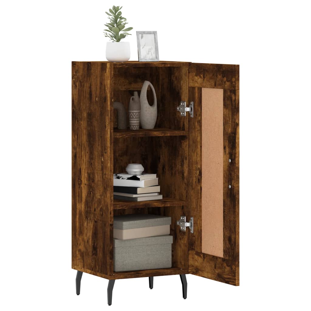 Sideboard Smoked Oak 34.5x34x90 cm Engineered Wood