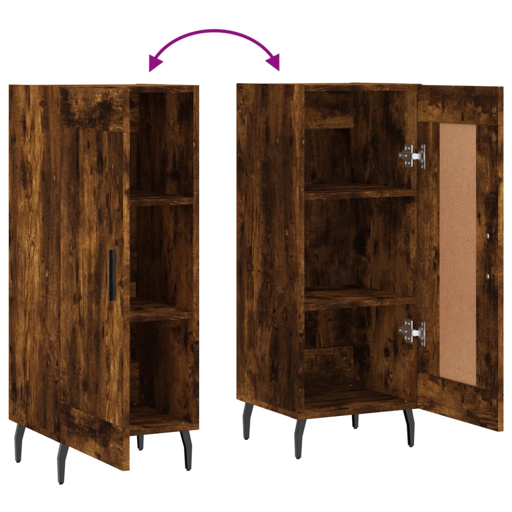 Sideboard Smoked Oak 34.5x34x90 cm Engineered Wood