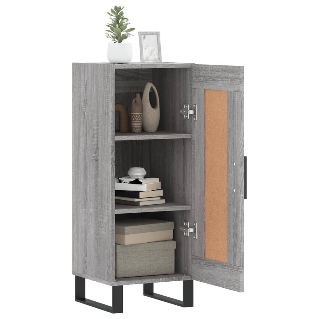 Sideboard Grey Sonoma 34.5x34x90 cm Engineered Wood