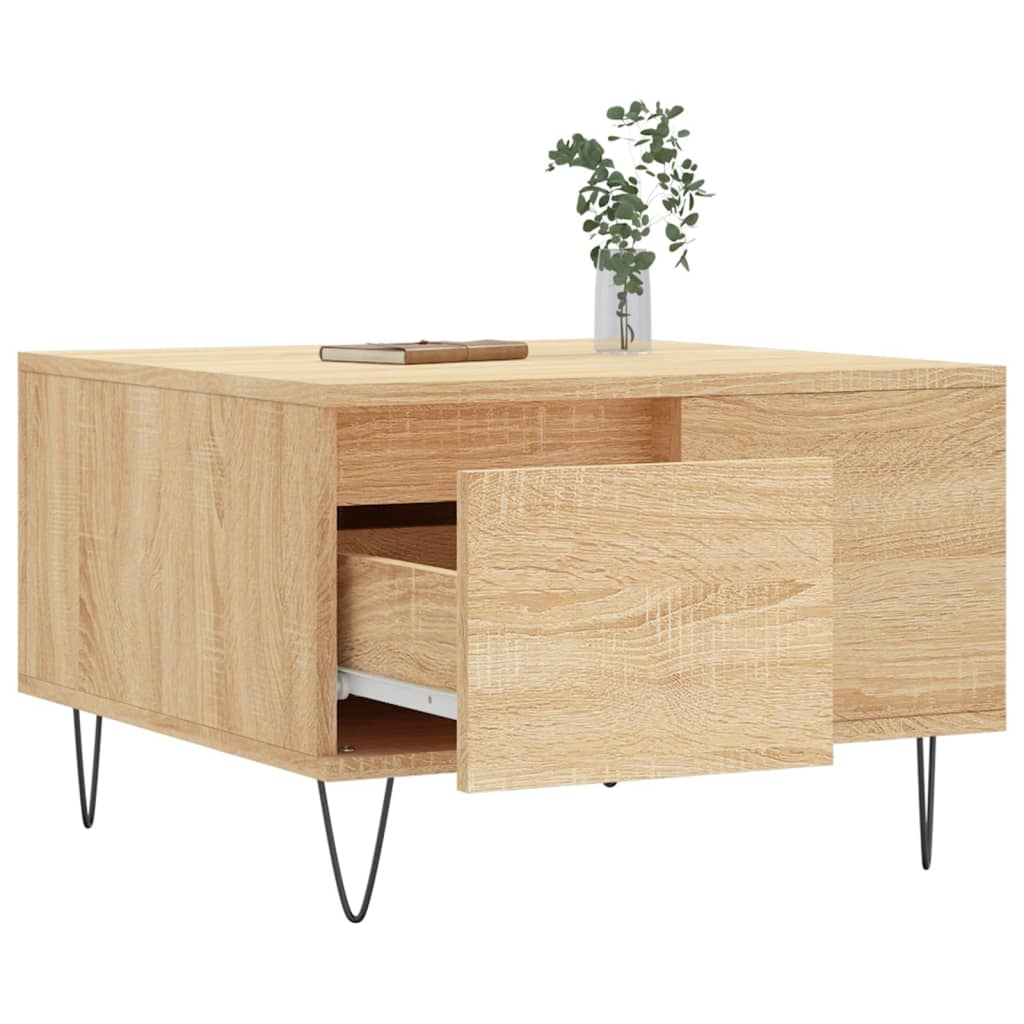 Coffee Table Sonoma Oak 55x55x36.5 cm Engineered Wood