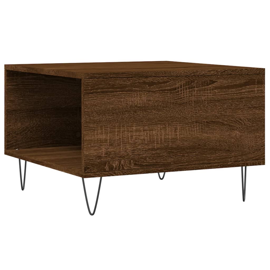 Coffee Table Brown Oak 55x55x36.5 cm Engineered Wood