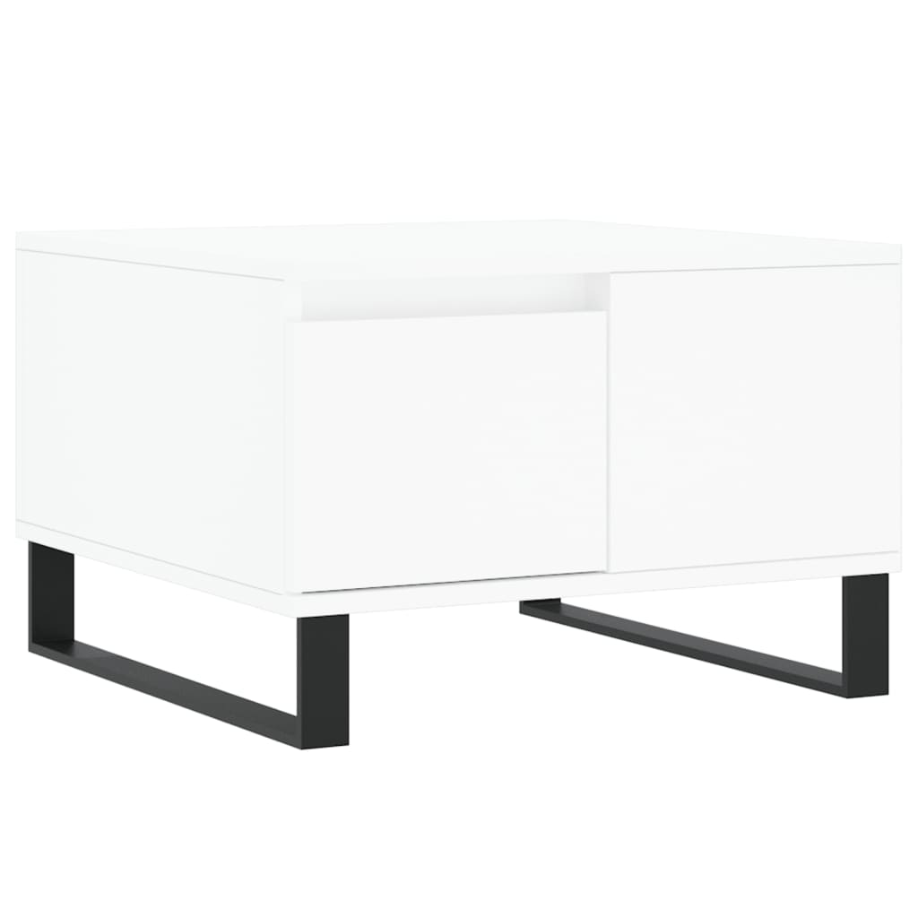 Coffee Table White 55x55x36.5 cm Engineered Wood