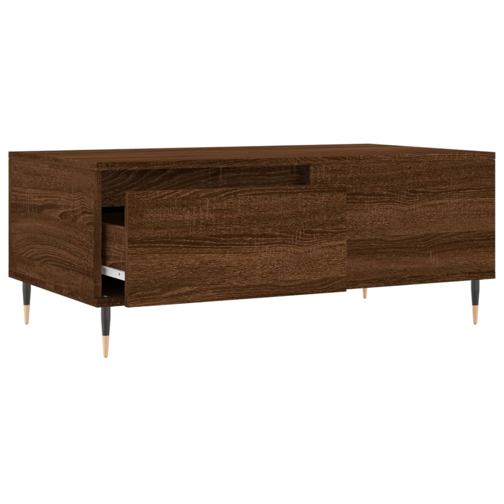 Coffee Table Brown Oak 90x50x36.5 cm Engineered Wood