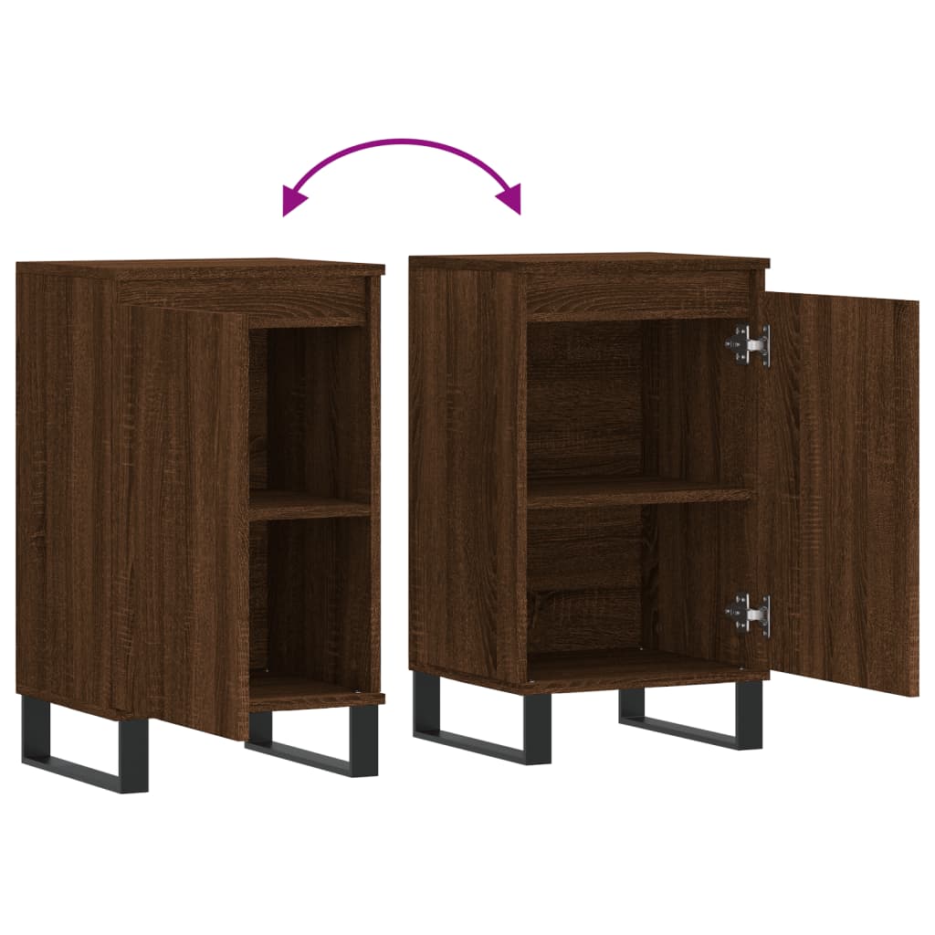 Sideboards 2 pcs Brown Oak 40x35x70 cm Engineered Wood