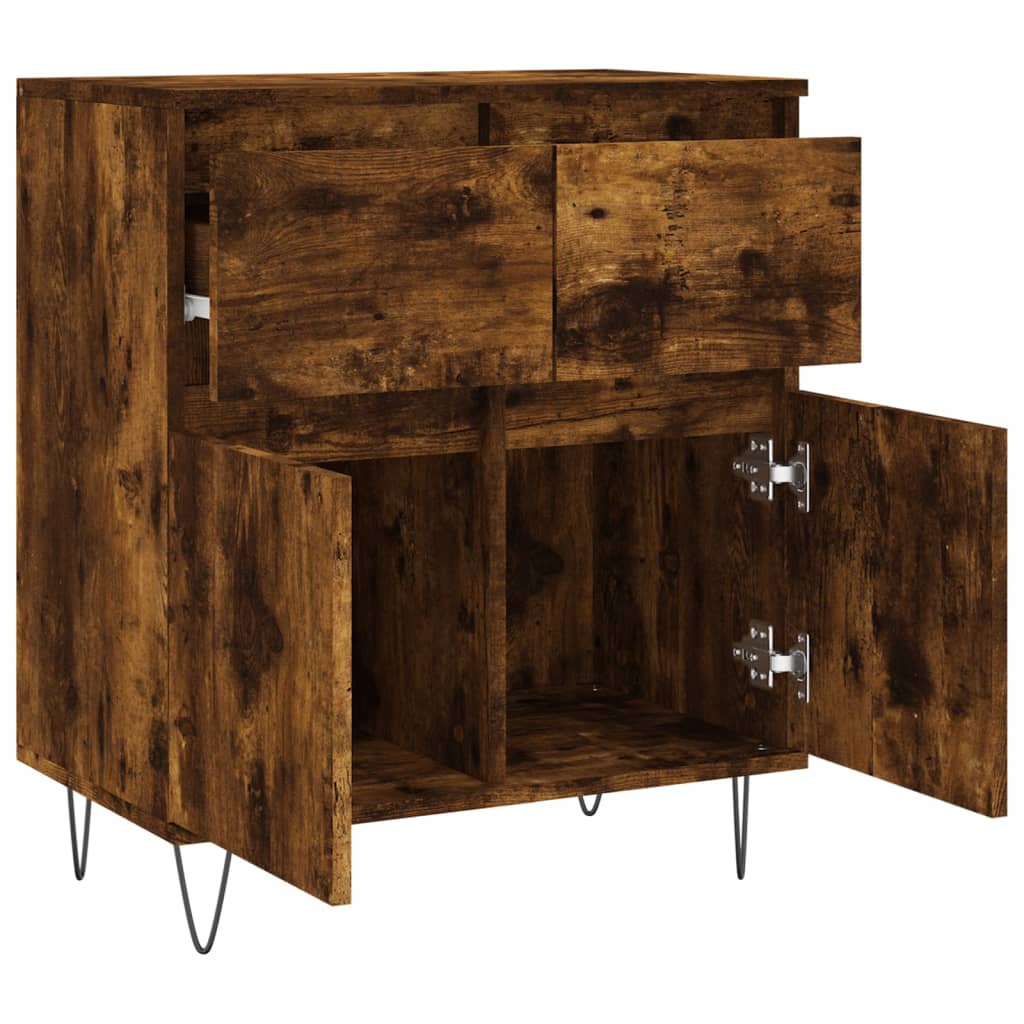 Sideboard Smoked Oak 60x35x70 cm Engineered Wood