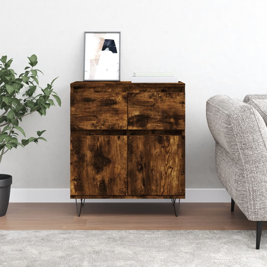 Sideboard Smoked Oak 60x35x70 cm Engineered Wood