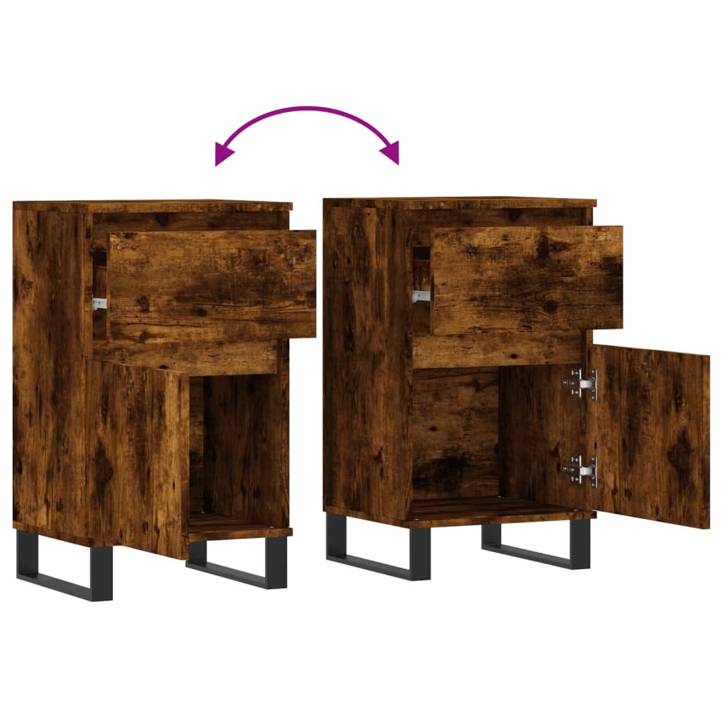 Sideboard Smoked Oak 40x35x70 cm Engineered Wood