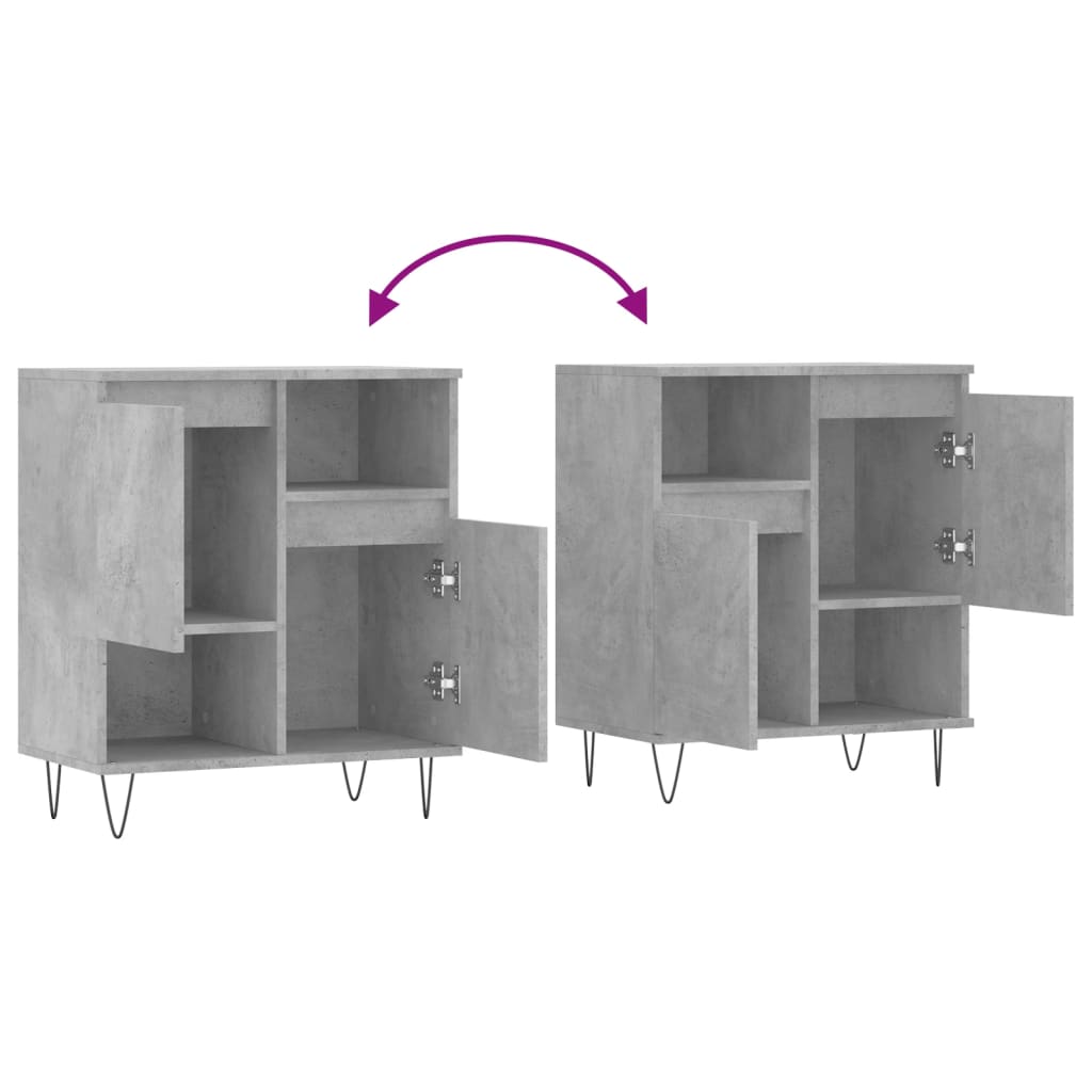 Sideboard Concrete Grey 60x35x70 cm Engineered Wood