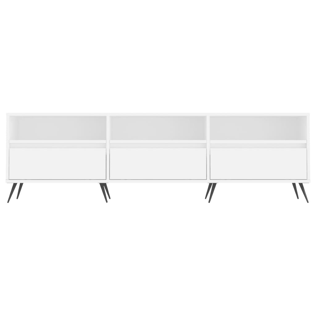 Modern Wooden 59 Inch TV Tele Stand Unit Cabinet With Open Storage & 3 Drawers