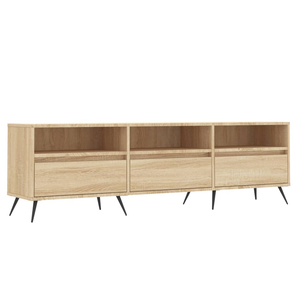 Modern Wooden 59 Inch TV Tele Stand Unit Cabinet With Open Storage & 3 Drawers