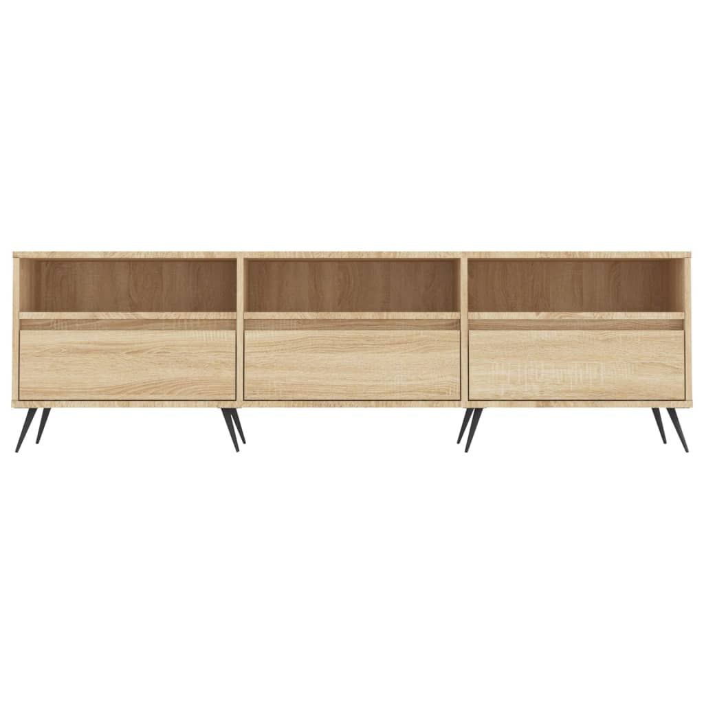 Modern Wooden 59 Inch TV Tele Stand Unit Cabinet With Open Storage & 3 Drawers