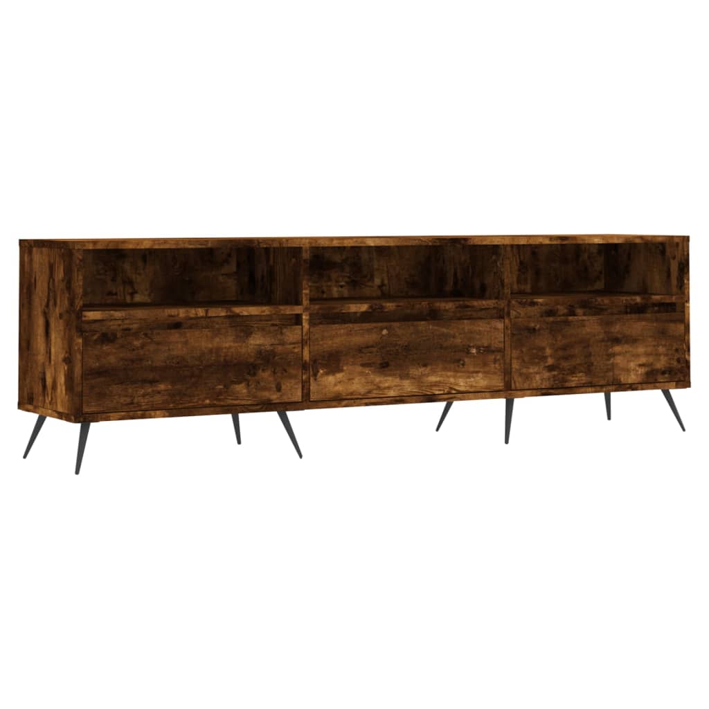 Modern Wooden 59 Inch TV Tele Stand Unit Cabinet With Open Storage & 3 Drawers