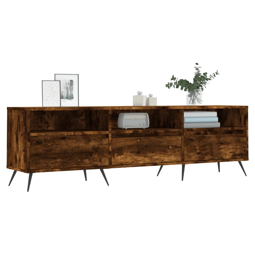 Modern Wooden 59 Inch TV Tele Stand Unit Cabinet With Open Storage & 3 Drawers