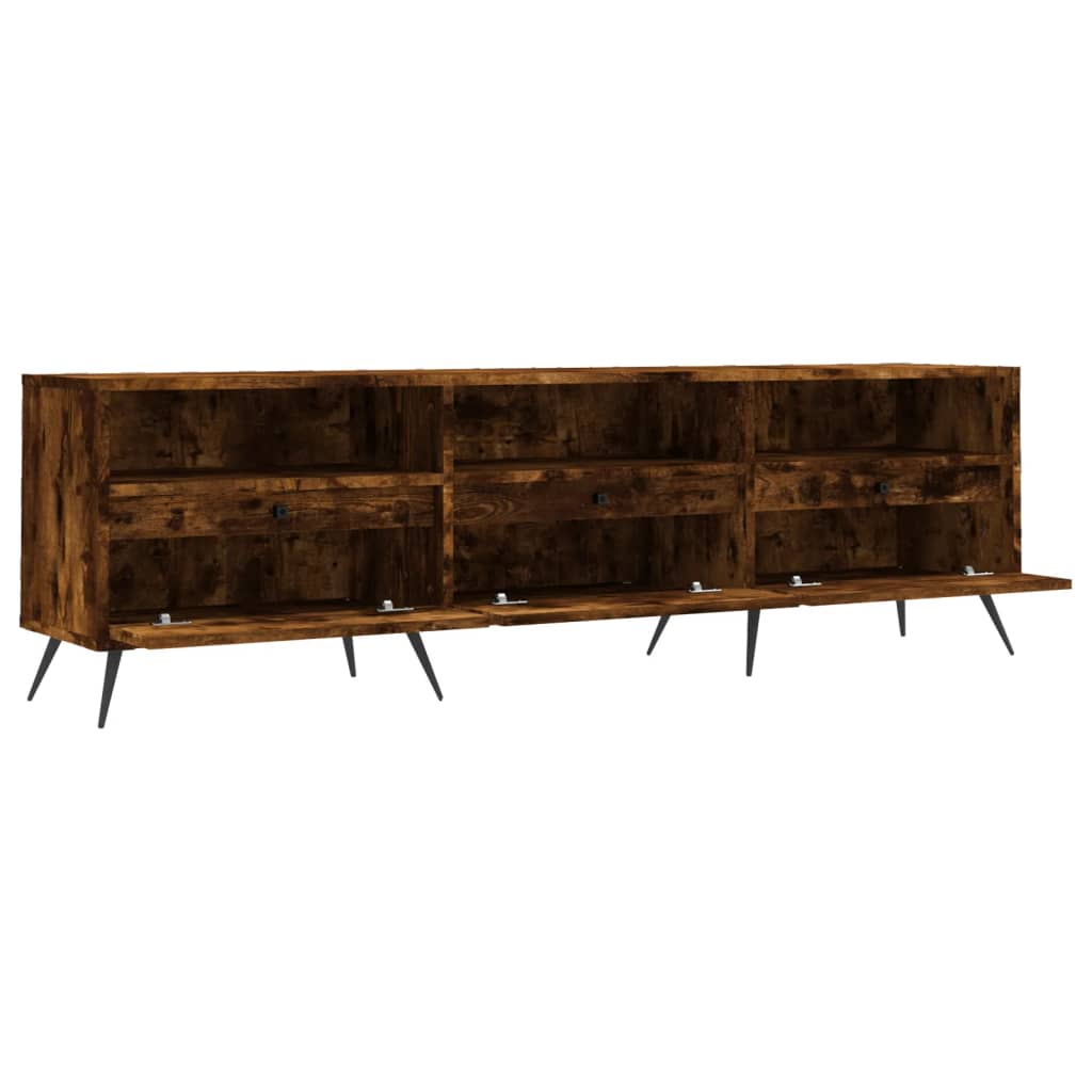 Modern Wooden 59 Inch TV Tele Stand Unit Cabinet With Open Storage & 3 Drawers