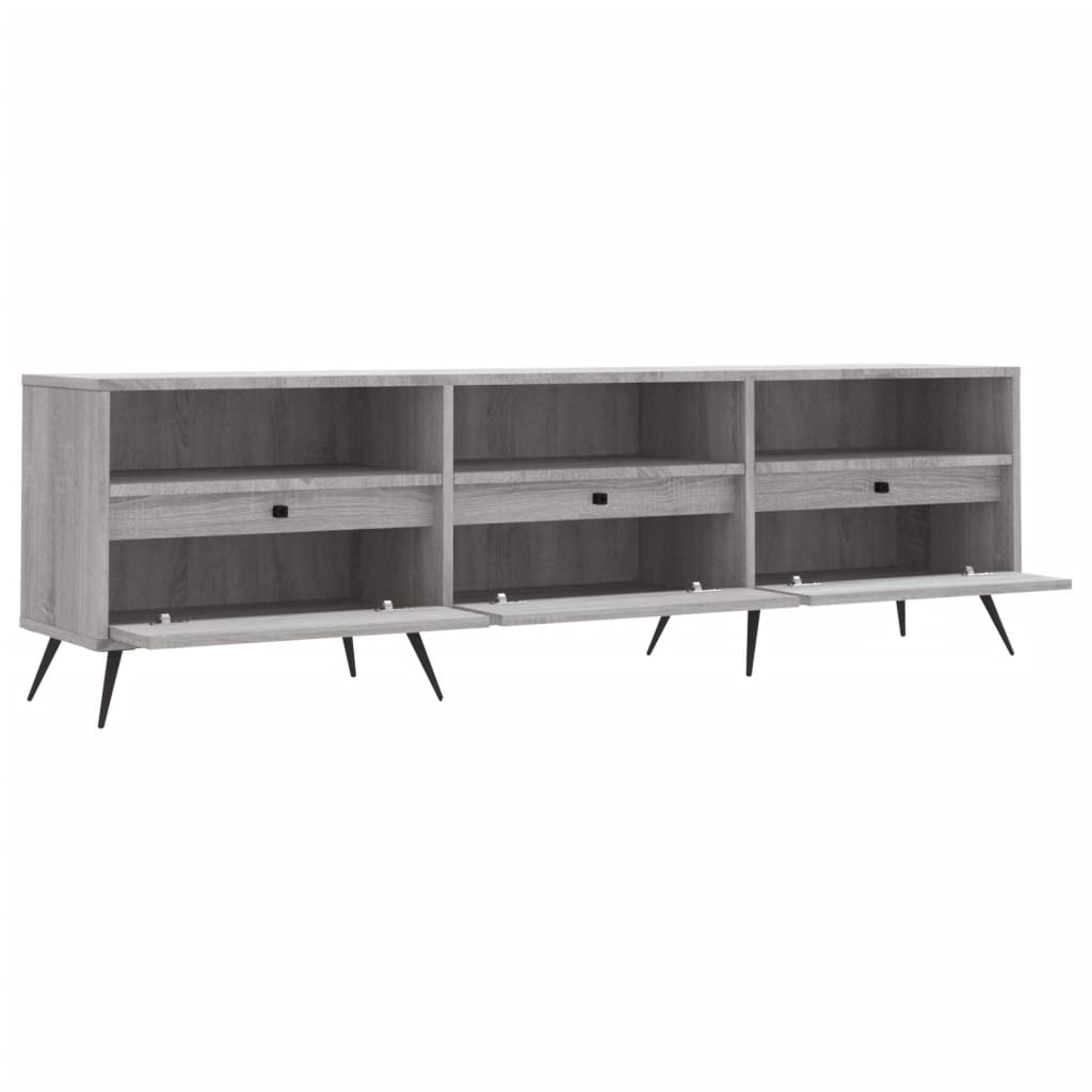 Modern Wooden 59 Inch TV Tele Stand Unit Cabinet With Open Storage & 3 Drawers