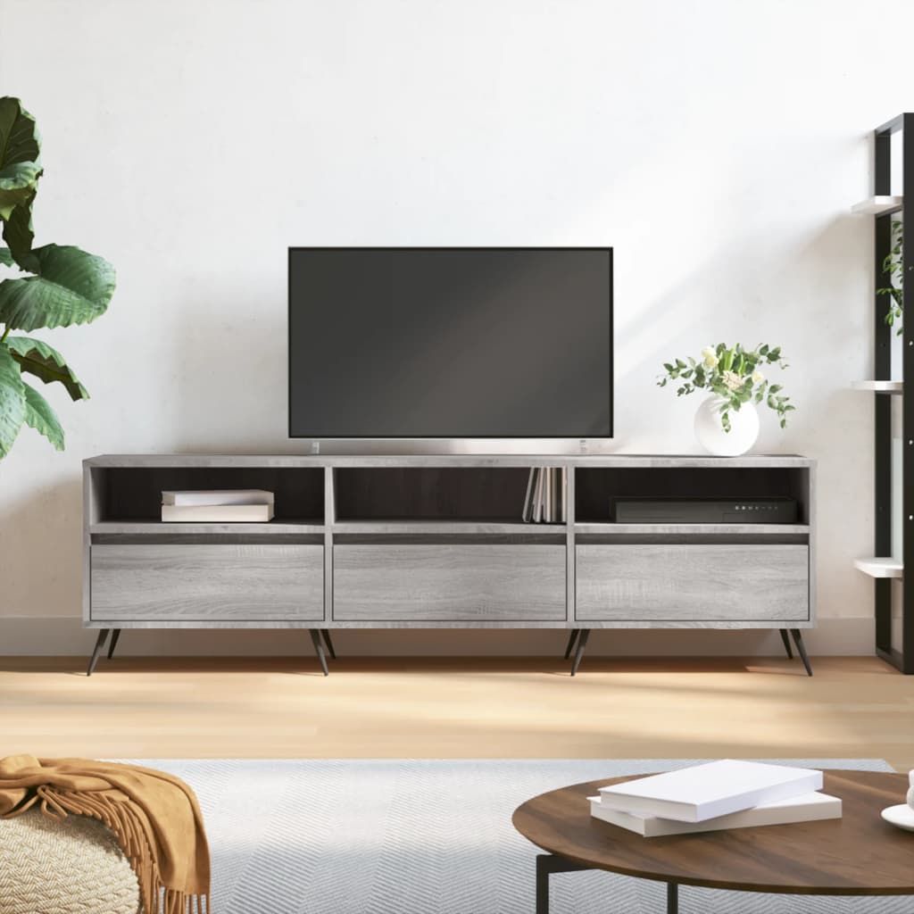 Modern Wooden 59 Inch TV Tele Stand Unit Cabinet With Open Storage & 3 Drawers