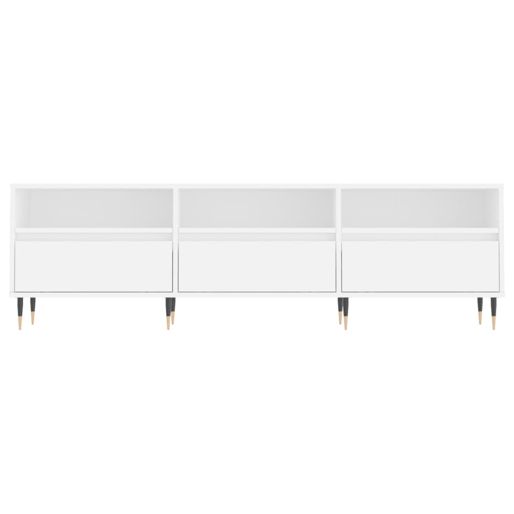 Modern Wooden TV Tele Stand Unit Cabinet With 3 Drawers & Open Storage Shelves