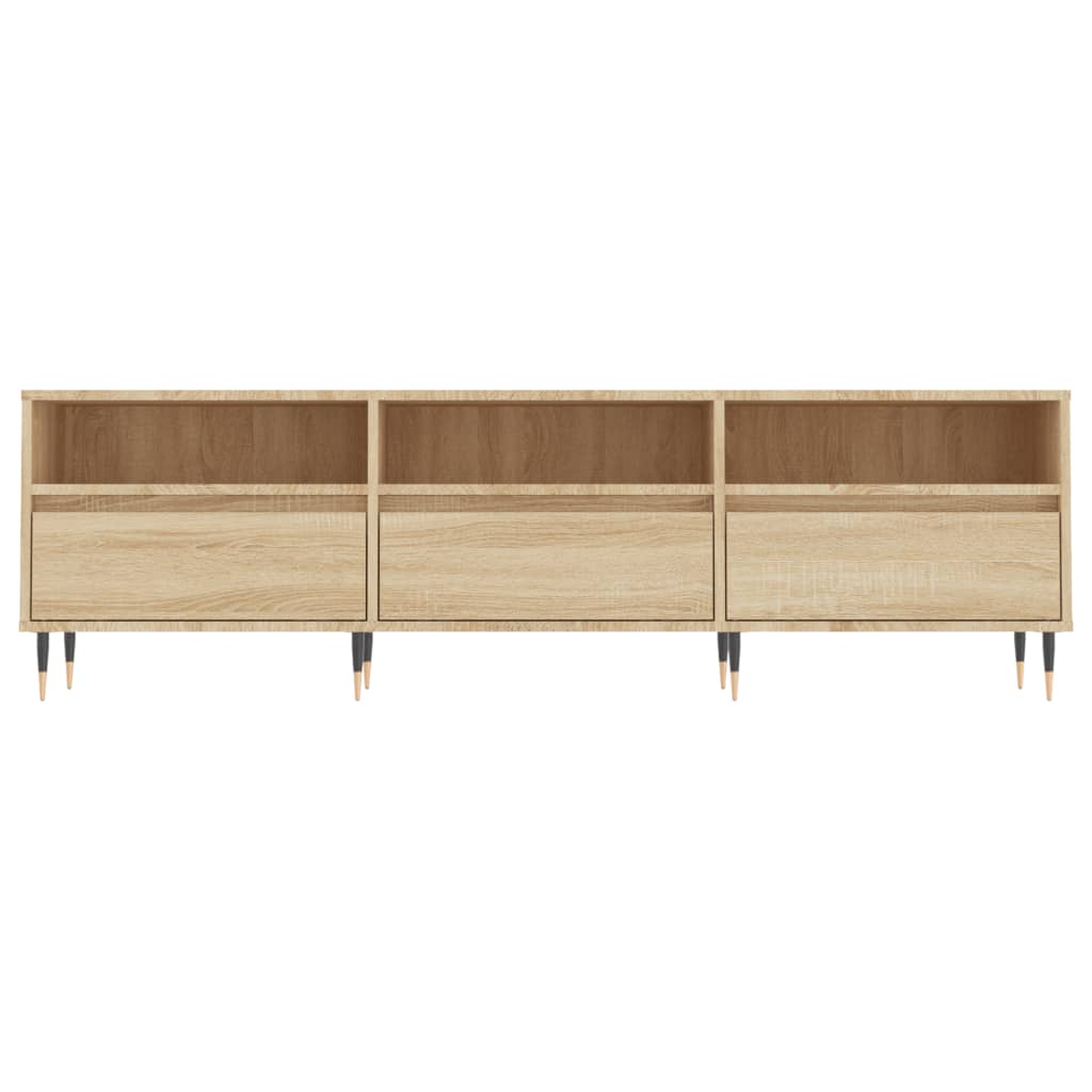 Modern Wooden TV Tele Stand Unit Cabinet With 3 Drawers & Open Storage Shelves