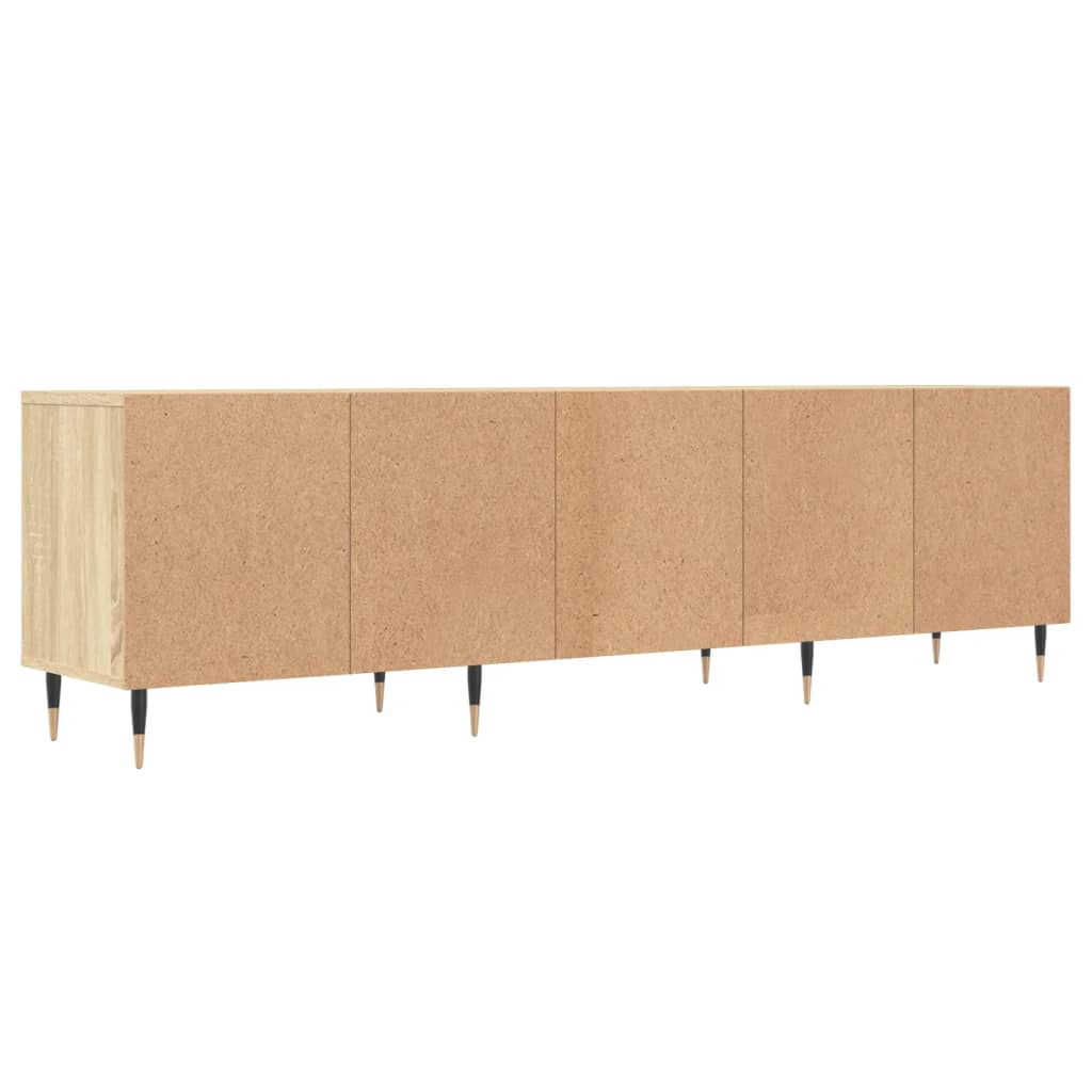 Modern Wooden TV Tele Stand Unit Cabinet With 3 Drawers & Open Storage Shelves