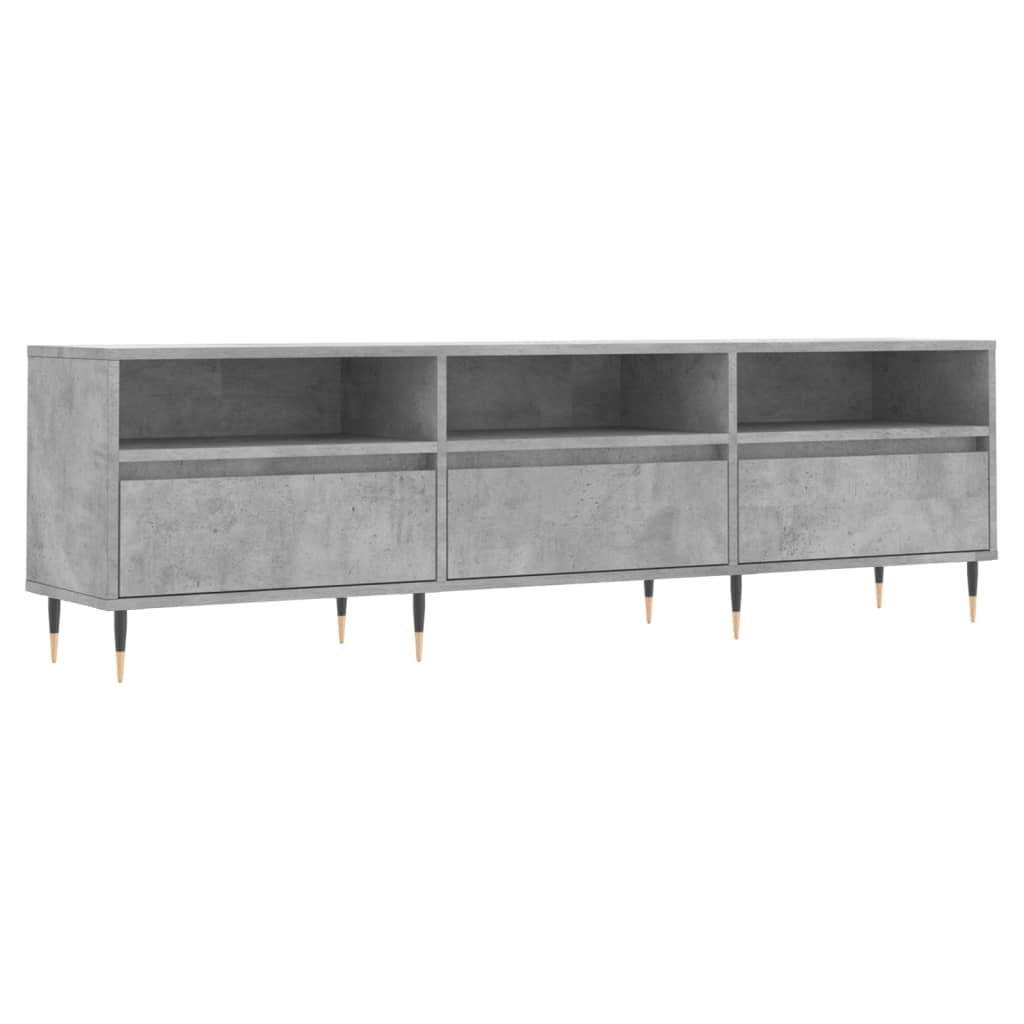 Modern Wooden TV Tele Stand Unit Cabinet With 3 Drawers & Open Storage Shelves