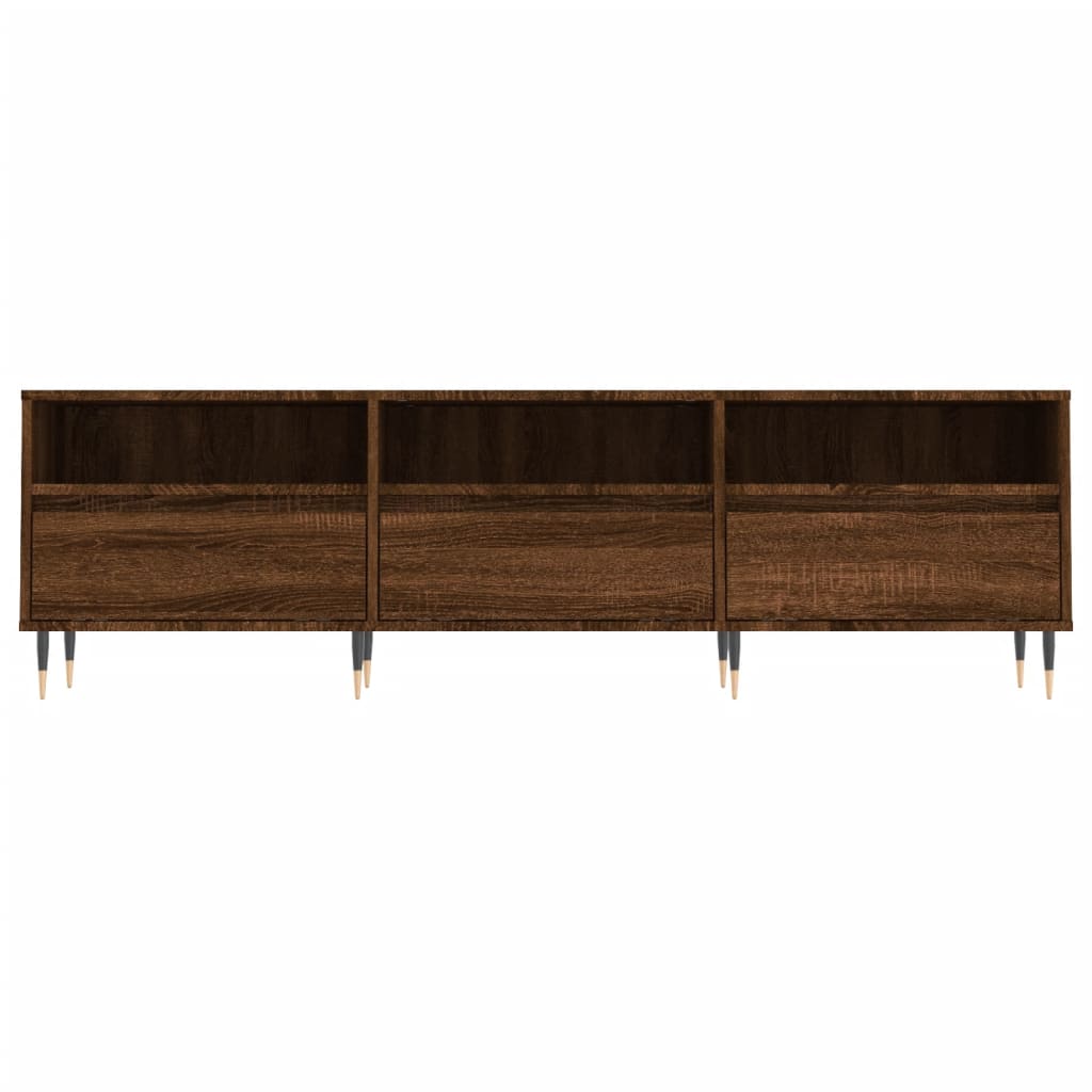 Modern Wooden TV Tele Stand Unit Cabinet With 3 Drawers & Open Storage Shelves