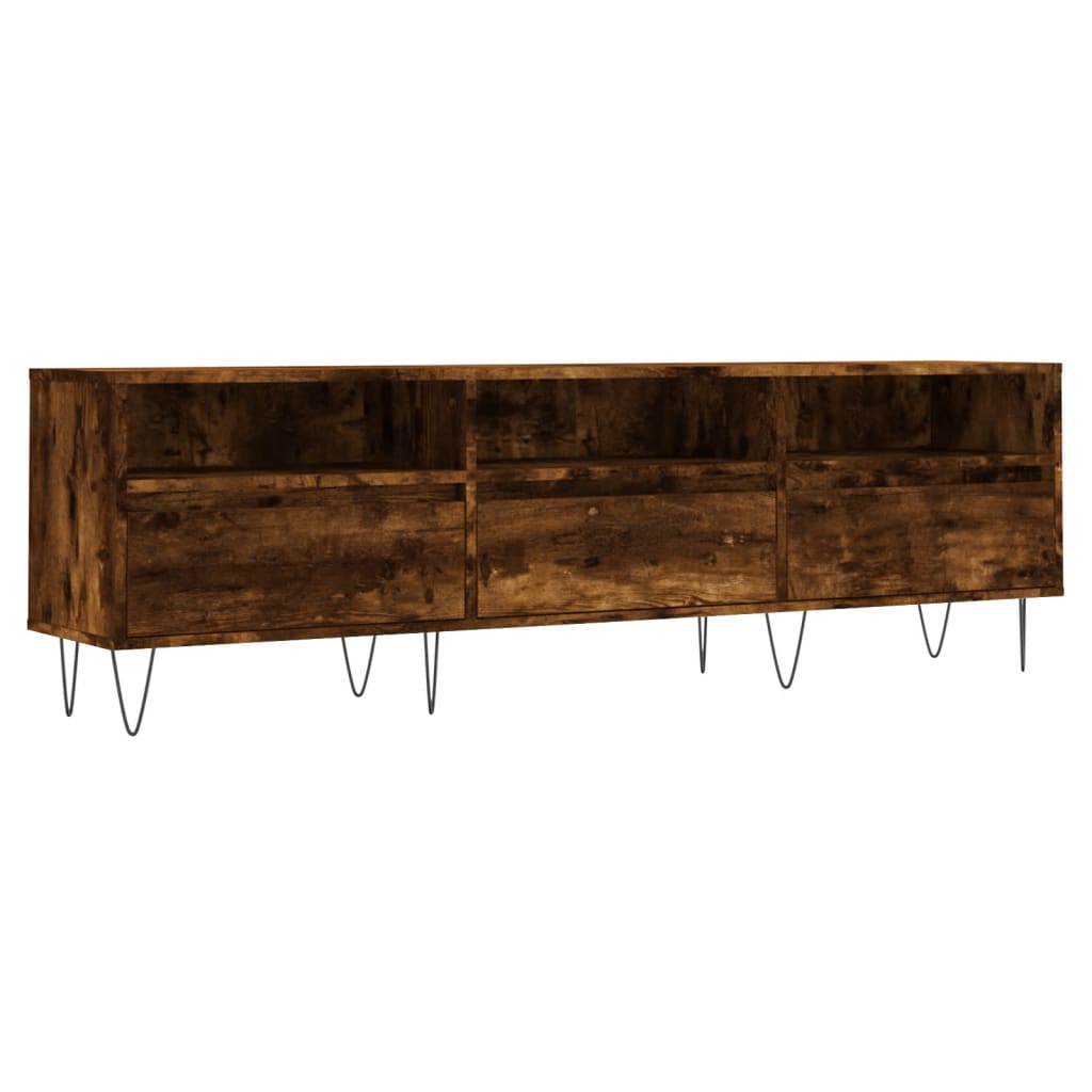 TV Cabinet Smoked Oak 150x30x44.5 cm Engineered Wood