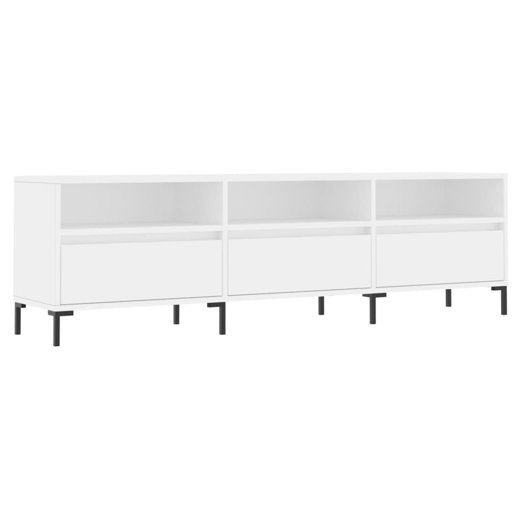 Modern Wooden 60 Inch TV Tele Stand Unit Cabinet With 3 Drawers & Open Storage