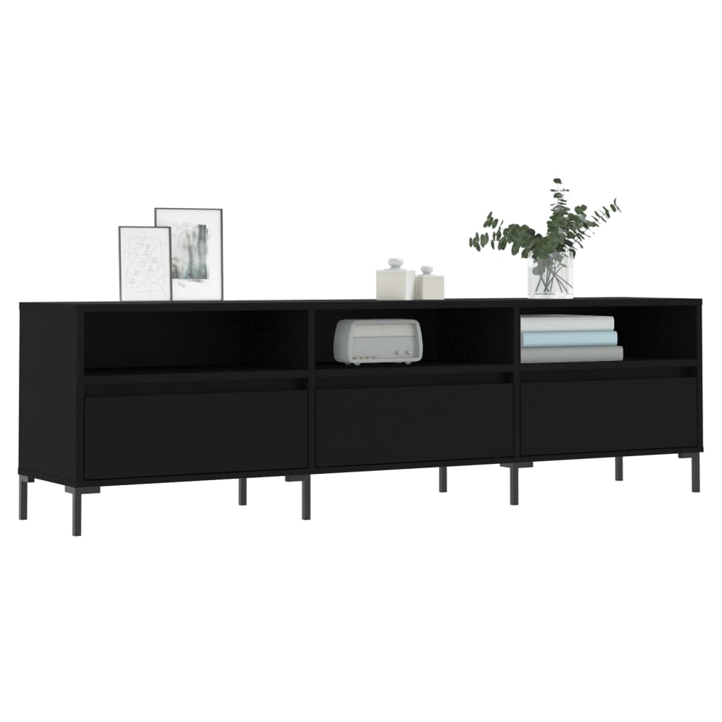 Modern Wooden 60 Inch TV Tele Stand Unit Cabinet With 3 Drawers & Open Storage