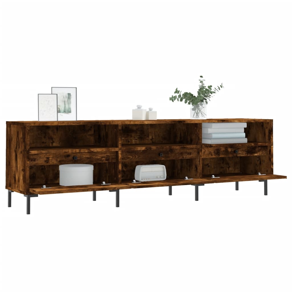 Modern Wooden 60 Inch TV Tele Stand Unit Cabinet With 3 Drawers & Open Storage