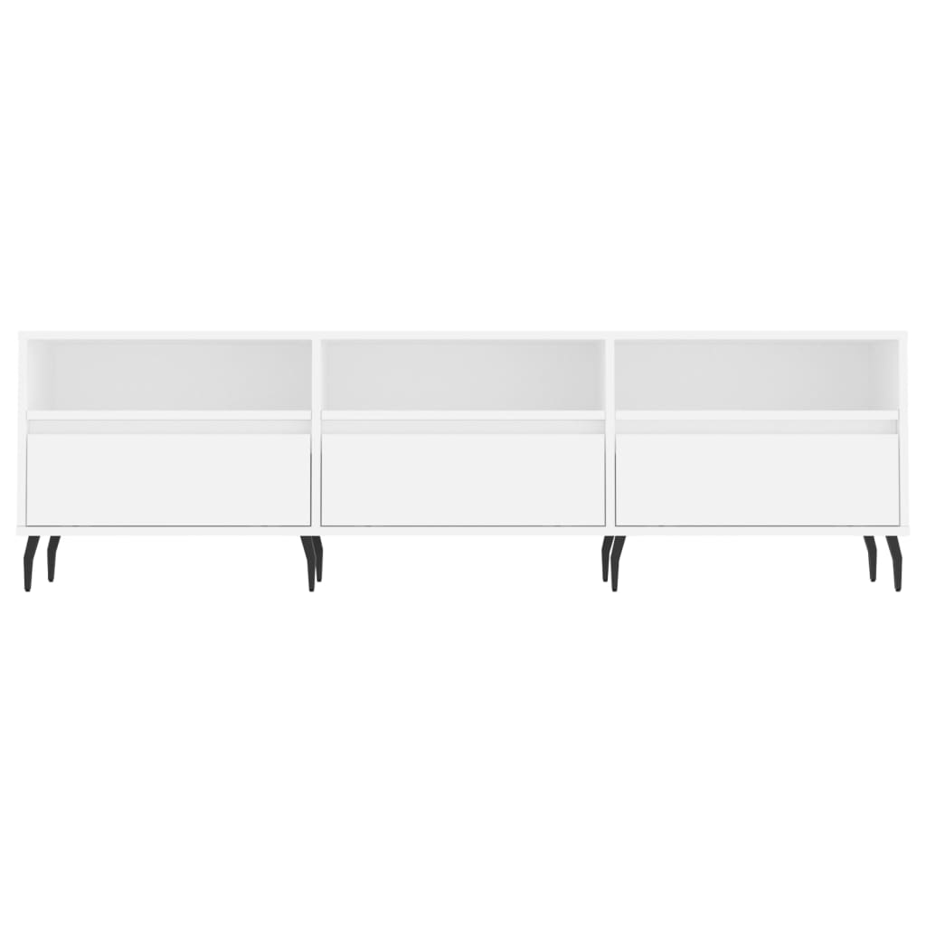 Modern Wooden 59 Inch TV Tele Stand Unit Cabinet With 3 Drawers & Open Storage