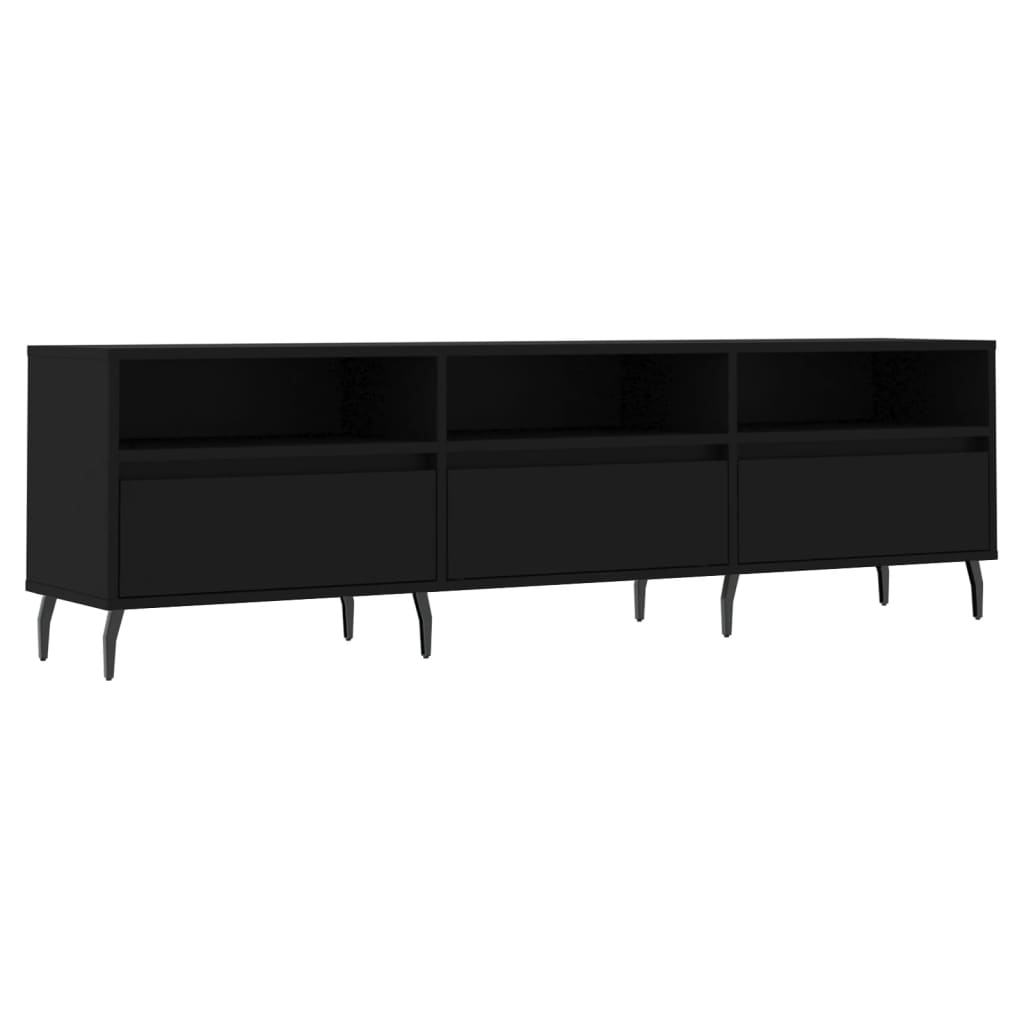 Modern Wooden 59 Inch TV Tele Stand Unit Cabinet With 3 Drawers & Open Storage