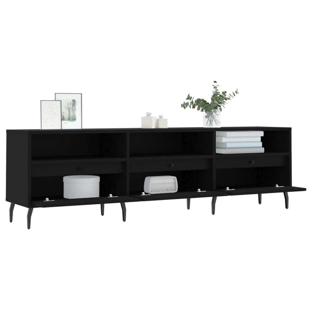Modern Wooden 59 Inch TV Tele Stand Unit Cabinet With 3 Drawers & Open Storage