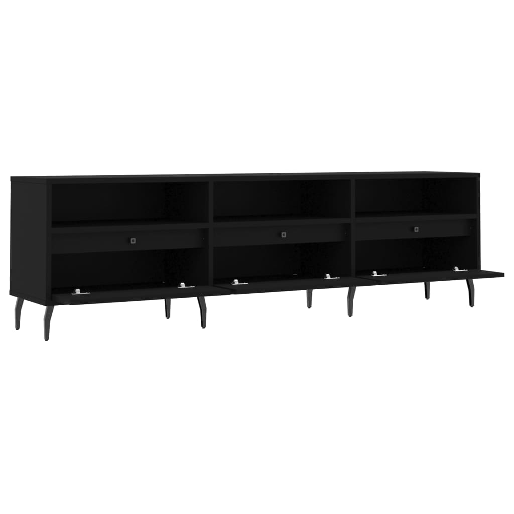 Modern Wooden 59 Inch TV Tele Stand Unit Cabinet With 3 Drawers & Open Storage