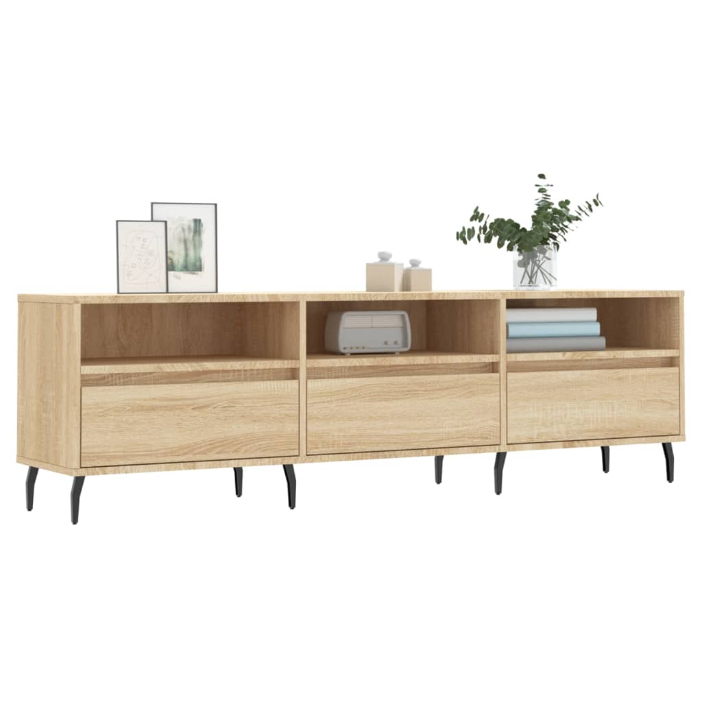 Modern Wooden 59 Inch TV Tele Stand Unit Cabinet With 3 Drawers & Open Storage