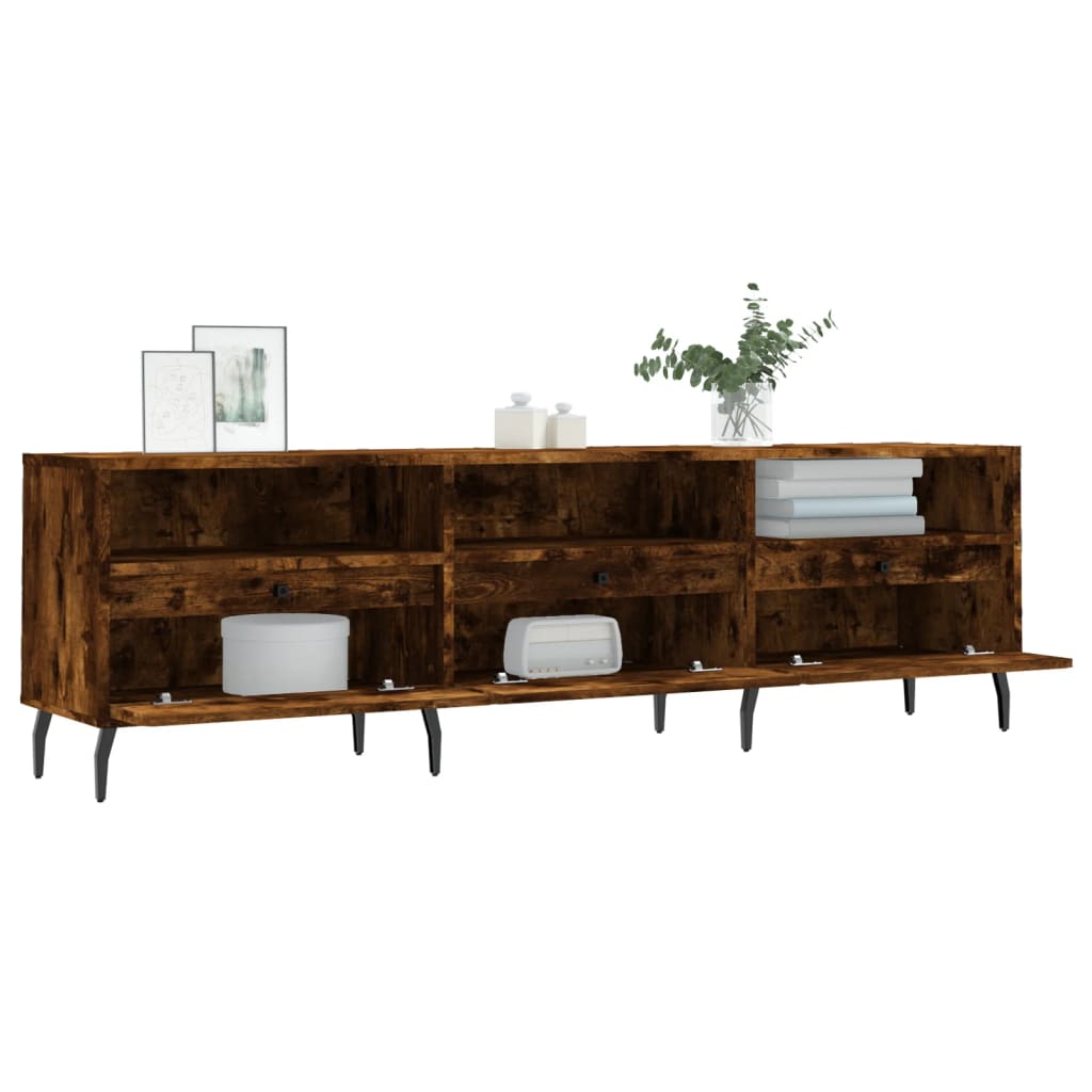 Modern Wooden 59 Inch TV Tele Stand Unit Cabinet With 3 Drawers & Open Storage