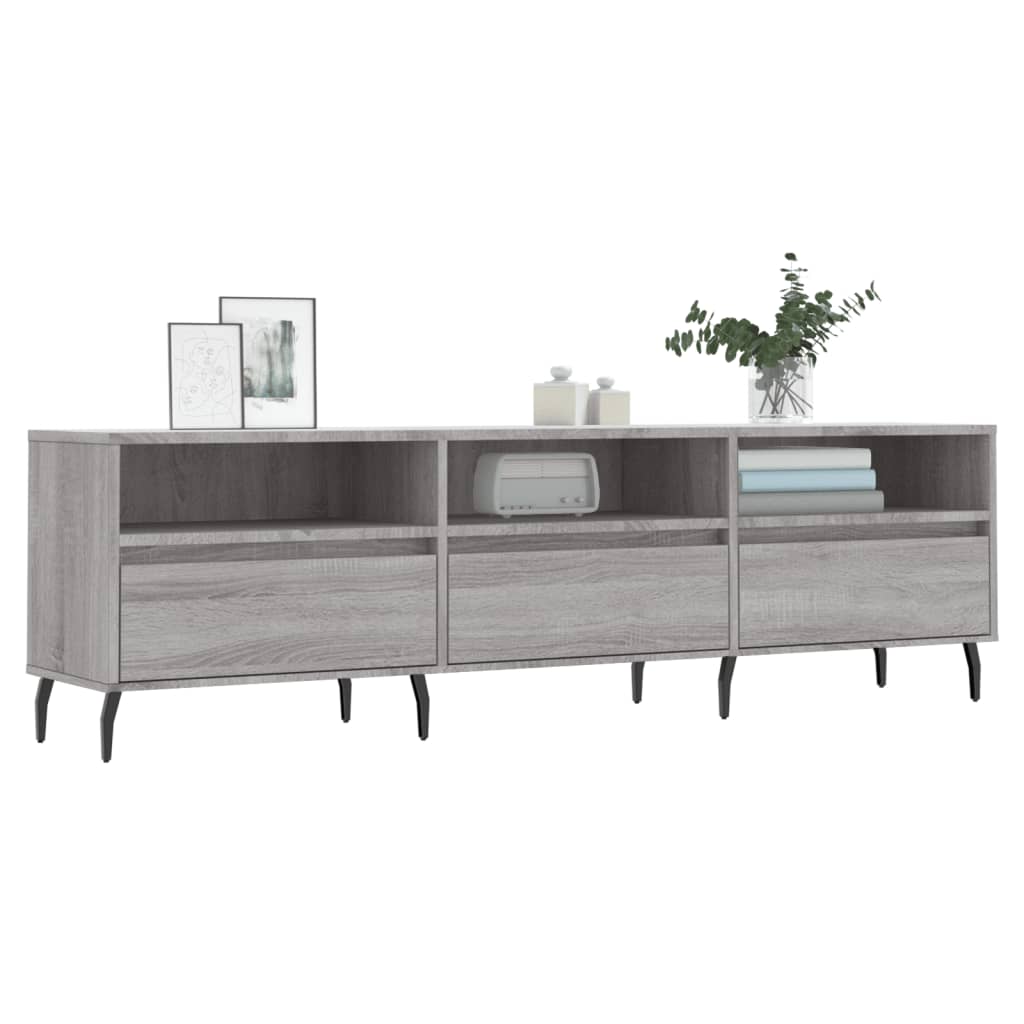 Modern Wooden 59 Inch TV Tele Stand Unit Cabinet With 3 Drawers & Open Storage