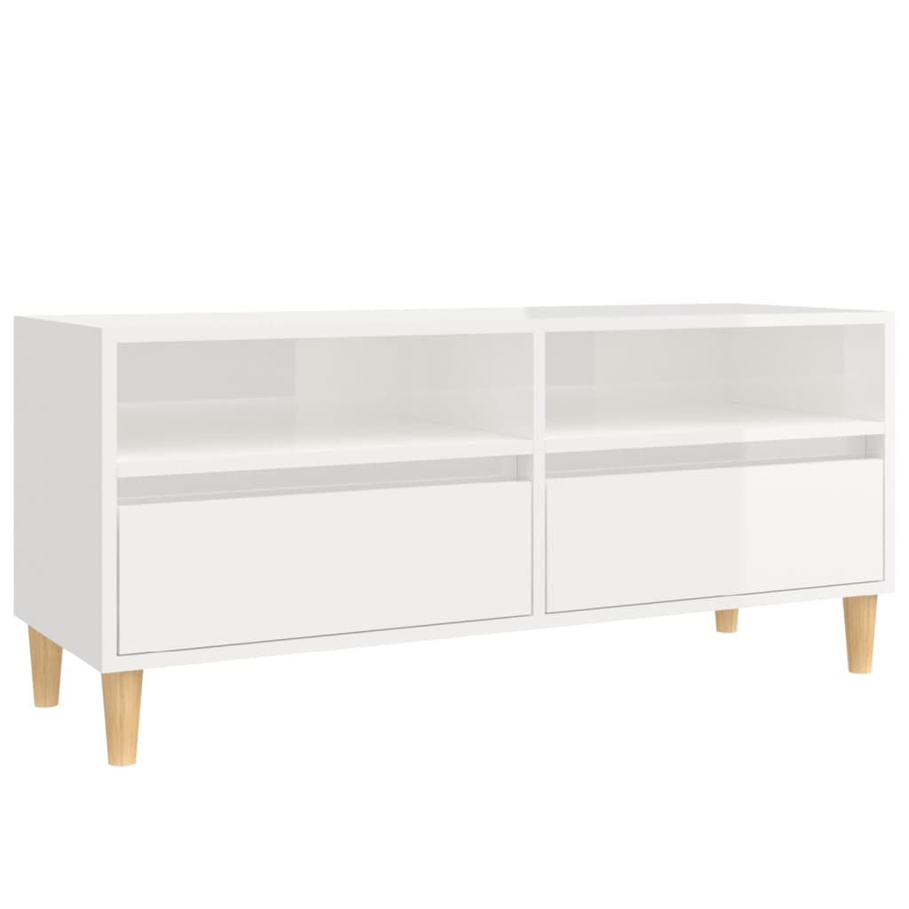 Modern Wooden 40 Inch TV Tele Stand Unit Cabinet With 2 Storage Drawers
