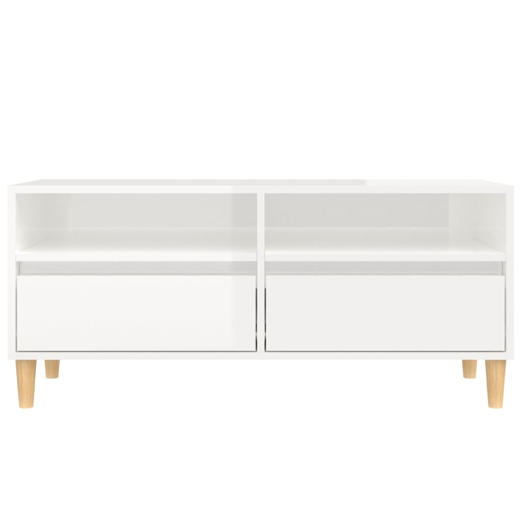 Modern Wooden 40 Inch TV Tele Stand Unit Cabinet With 2 Storage Drawers