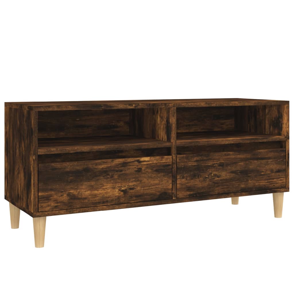 Modern Wooden 40 Inch TV Tele Stand Unit Cabinet With 2 Storage Drawers