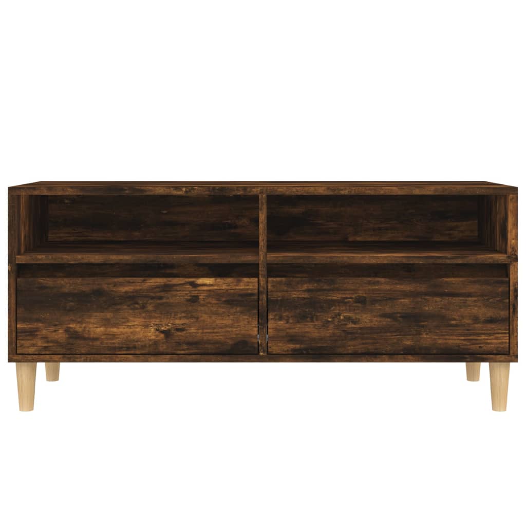 Modern Wooden 40 Inch TV Tele Stand Unit Cabinet With 2 Storage Drawers