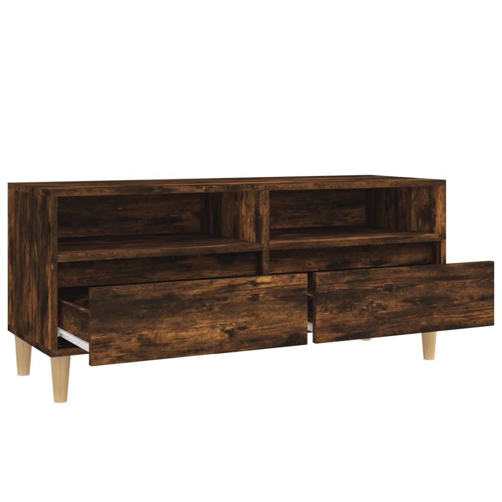 Modern Wooden 40 Inch TV Tele Stand Unit Cabinet With 2 Storage Drawers