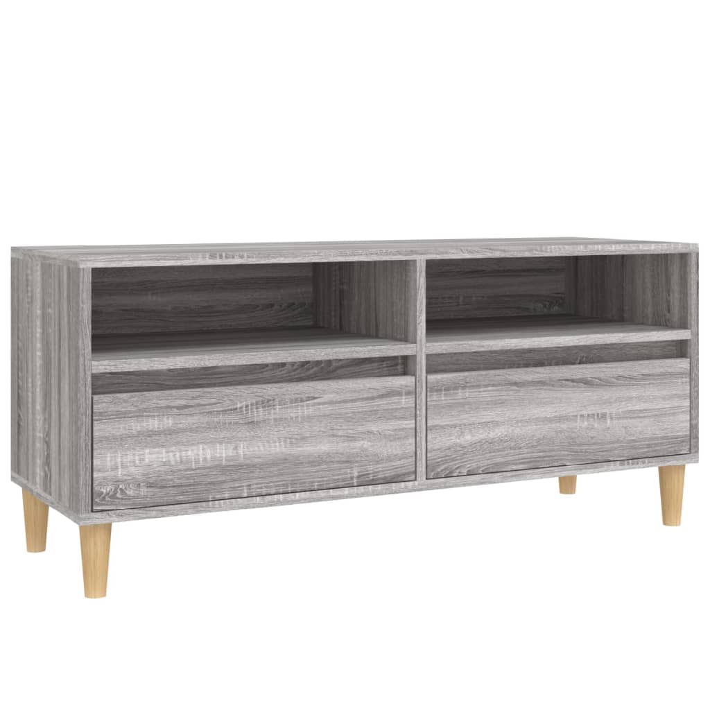 Modern Wooden 40 Inch TV Tele Stand Unit Cabinet With 2 Storage Drawers
