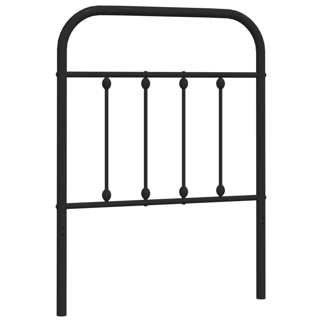 Metal Headboard Black 75 cm