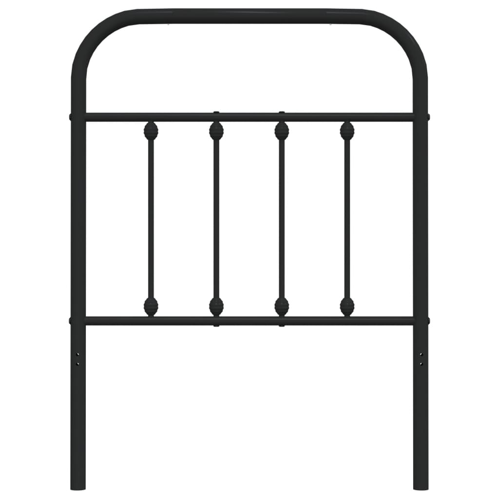 Metal Headboard Black 75 cm