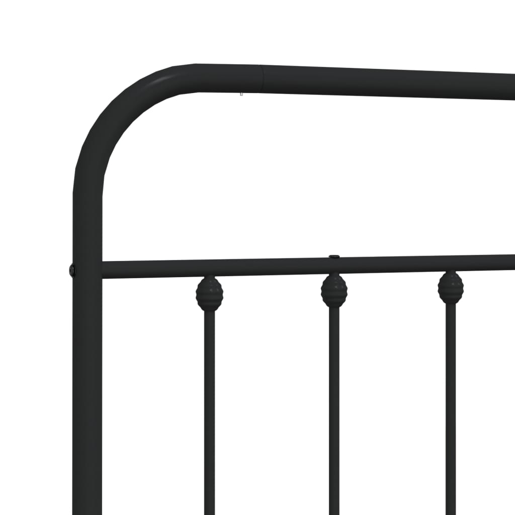 Metal Headboard Black 75 cm