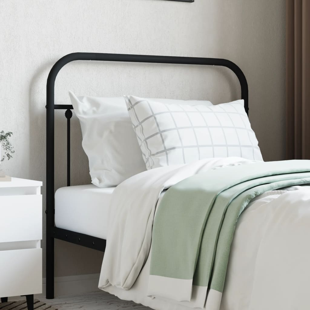 Metal Headboard Black 100 cm
