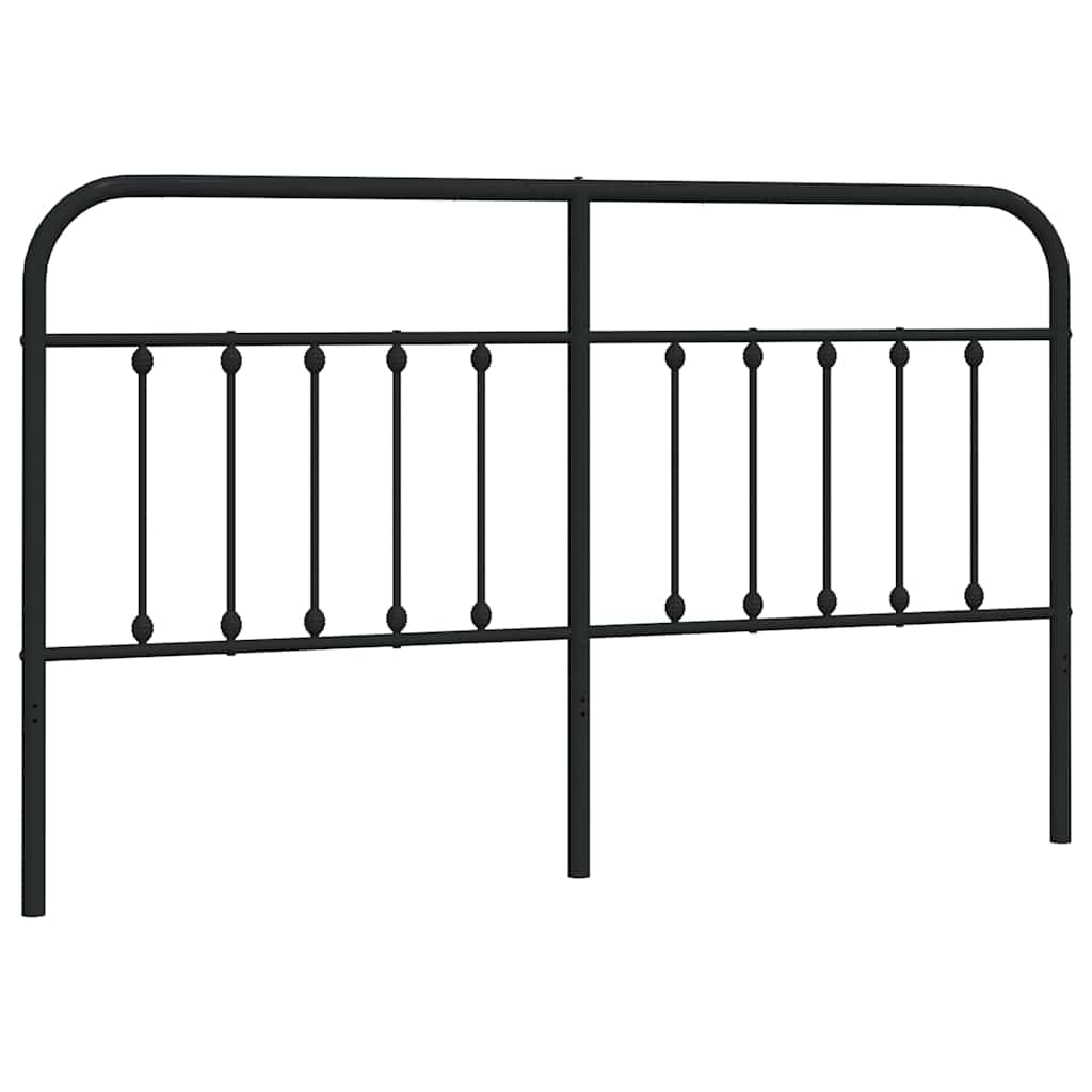 Metal Headboard Black 180 cm