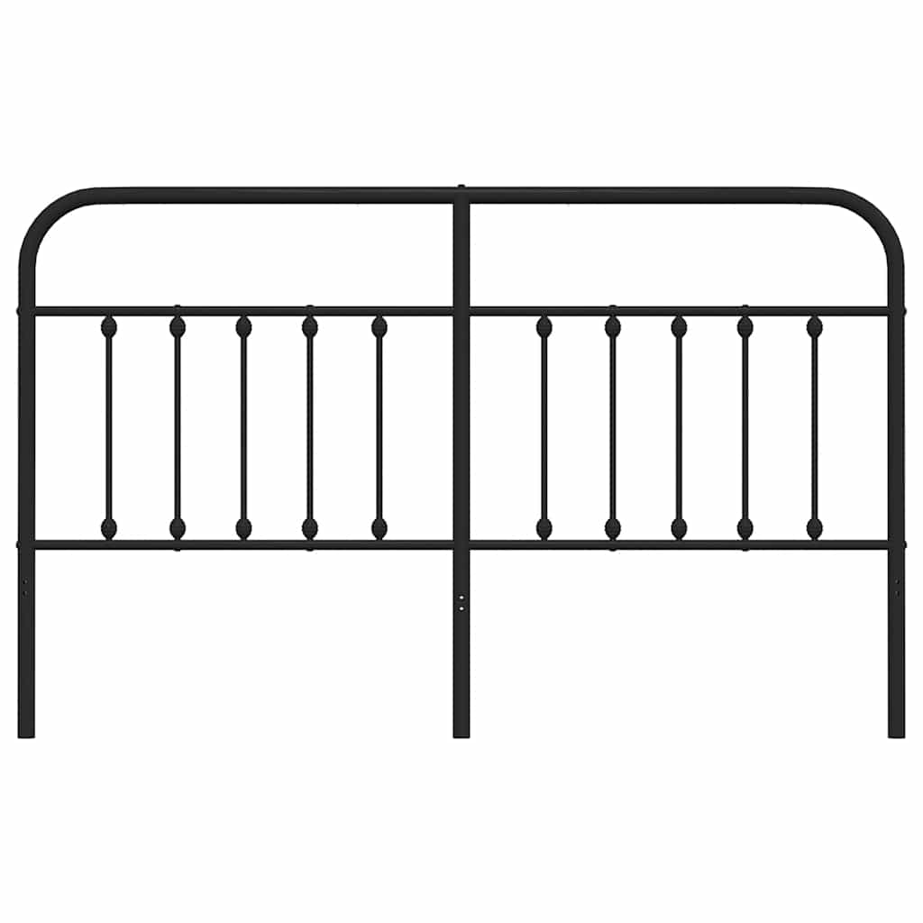 Metal Headboard Black 180 cm