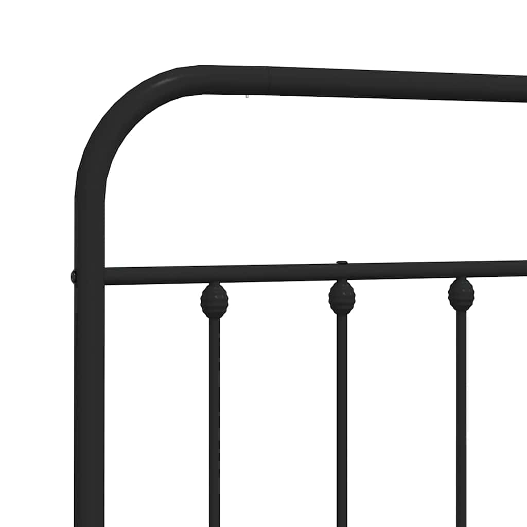 Metal Headboard Black 180 cm